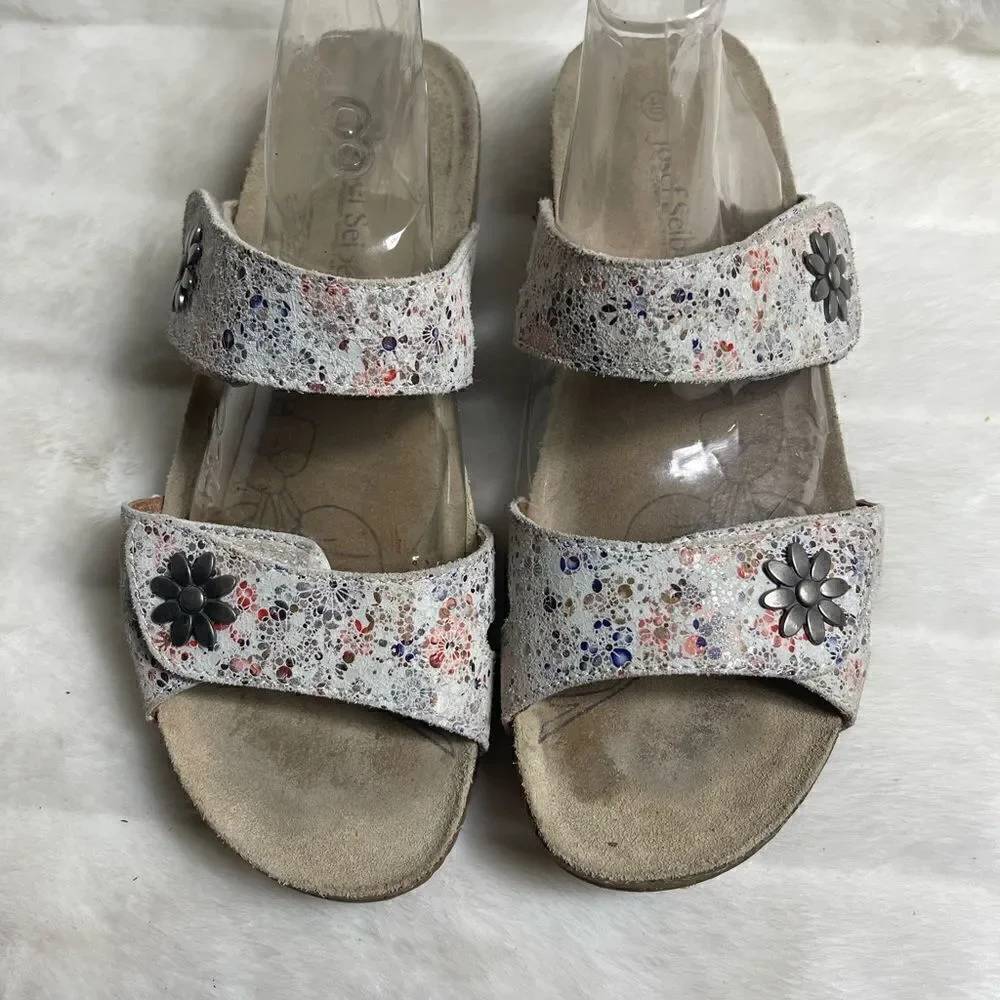 Josef Seibel Tonga leather beige with pastel colors EUR SZ 40
